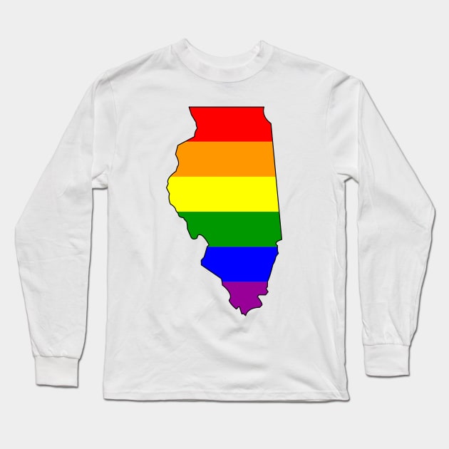 Illinois Pride! Long Sleeve T-Shirt by somekindofguru